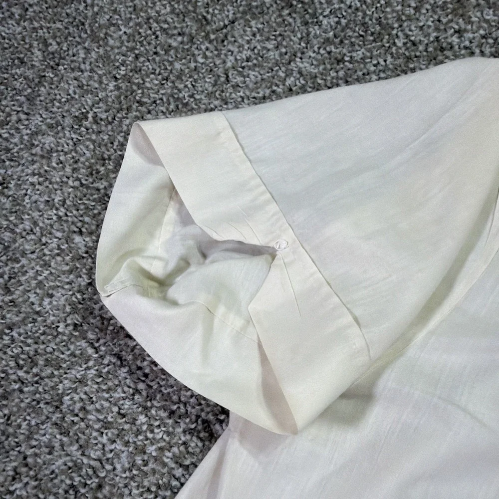 60s Loop Collar Anthony Dacron Button Up XL Shirt sleeve Mod Fashion
